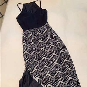 Blue and white, chiffon J CREW maxidress